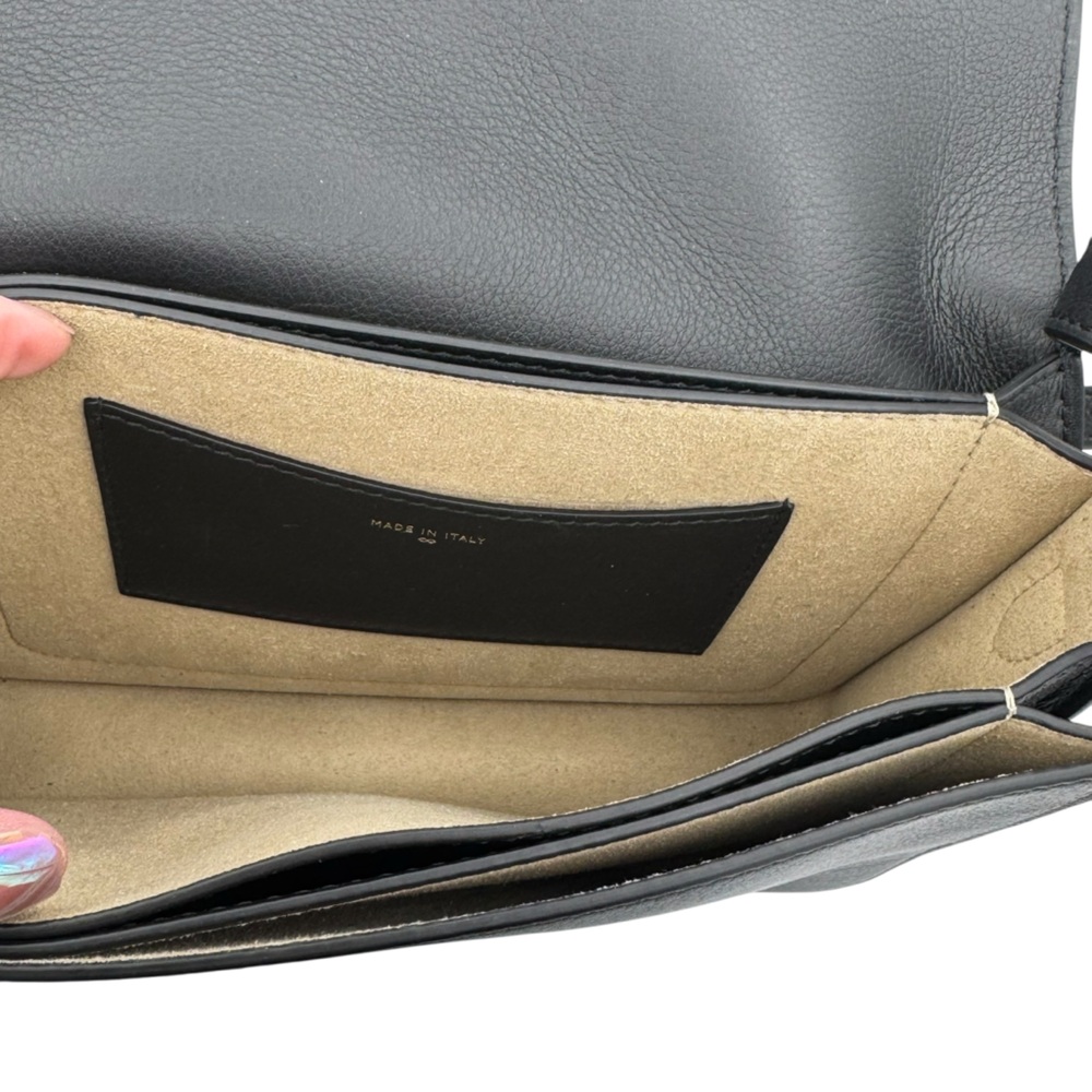 NEW Fleuron Hortensia Shoulder Bag in Black Noir - Picture 10 of 13